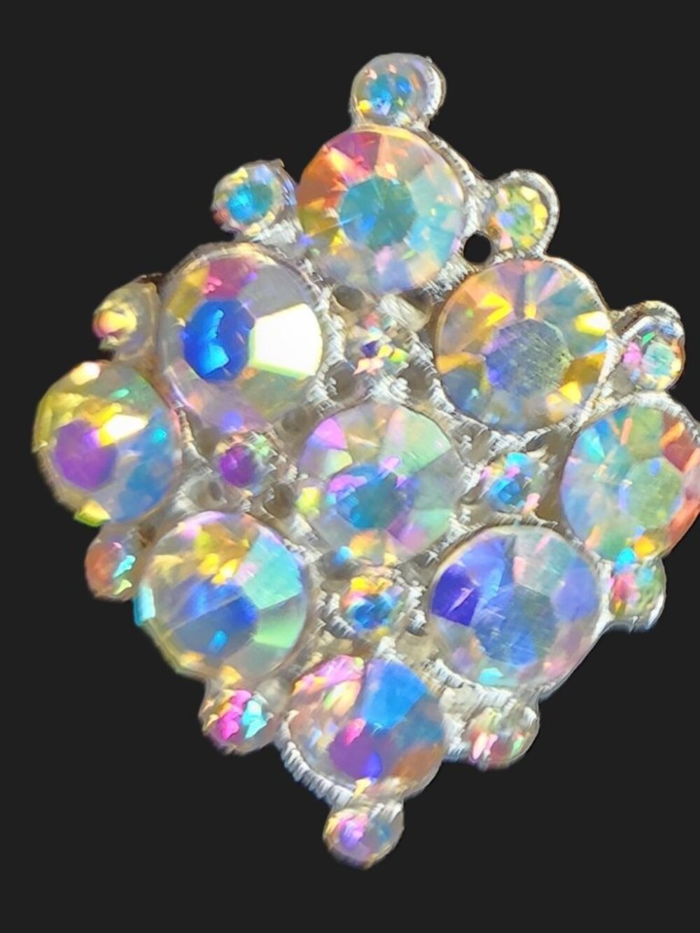 Pin Aurora Borealis MAGNETIC Stock or Lapel PIN jewelry NEW